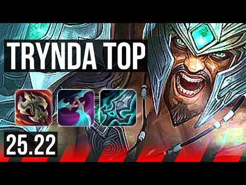 TRYNDAMERE vs YORICK (TOP) | 13/1/6, 6 solo kills, Godlike | KR Diamond | 25.22