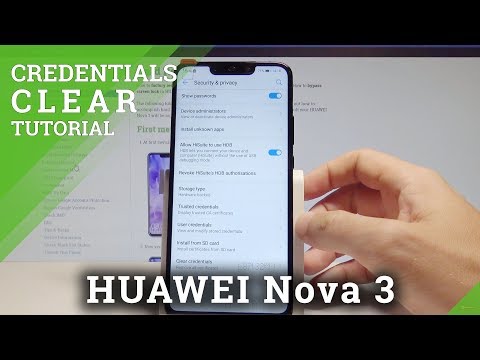 How to Clear Credentials in HUAWEI Nova 3 - Remove All Licenses |HardReset.Info