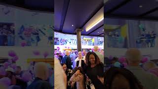 welcome party balloon drop! YES ITS LOUD!! #royalcaribbean #unicornqueen757 #loyaltoroyal