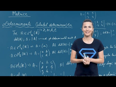 Matrice. Determinanți: definiție și calcul - Clasa a XI-a