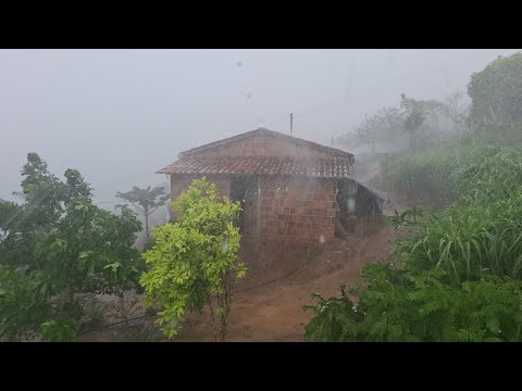 Caiu um pé d'água ⛈️ assustador encheu a casa d'água 😱 em mogeiro PB 