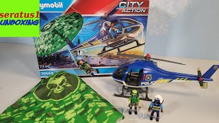 Playmobil Polizei Hubschrauber Fallschirm Verfolgung 70569 seratus1 unboxing