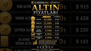 13 Ağustos Altın Fiyatları | Gram Altın 6.740₺ Seviyesinde