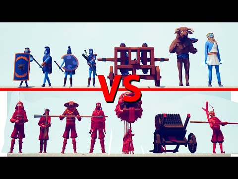 ANCIENT Team vs DYNASTY Team - Totally Accurate Battle Simulator TABS