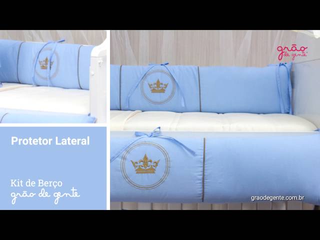 Kit Berço Coroa Brasão Azul | Ref: 54298