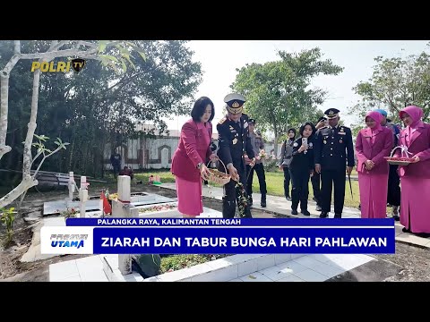POLDA KALTENG GELAR ZIARAH DAN TABUR BUNGA KENANG JASA PAHLAWAN