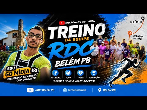 Treino da equipe RDC Belém pb 🏃🏻‍♂️ 🏃‍♀️,  Belém pb 🔁 Rua nova (Belém pb).