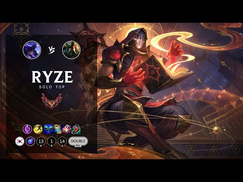 Ryze Top vs Gangplank - KR Grandmaster Patch 12.7