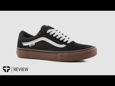 Part of a video titled Vans Old Skool Pro Skate Shoe Review - Tactics - YouTube