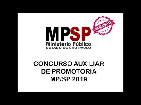 Concurso de Auxiliar de Promotoria MP/SP 2019 - O MELHOR PARA INICIANTES