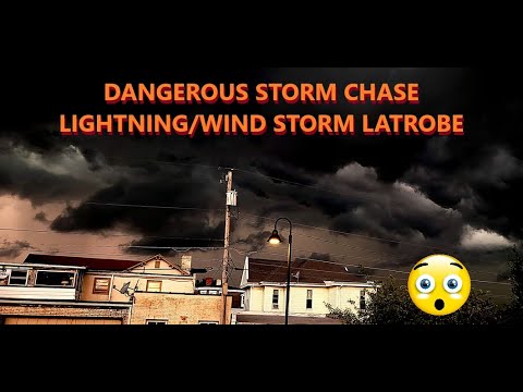 Dangerous Storm Chase - Lightning/Wind Storm - Latrobe PA - 8-12-2021
