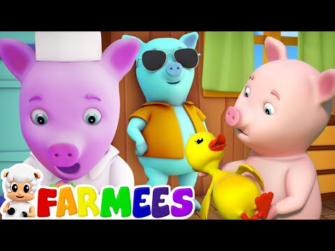 Este porquinho | canções para crianças | rimas de berçário | This Little Piggy | Farmees Português