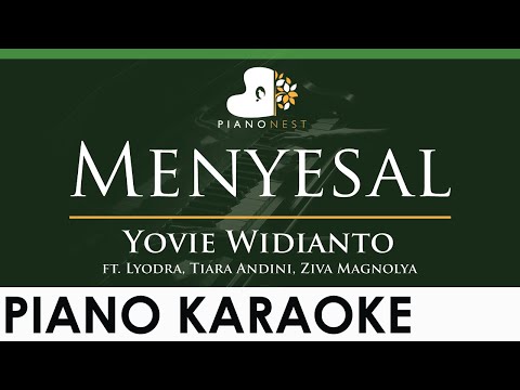 Yovie Widianto - Menyesal ft. Lyodra, Tiara Andini, Ziva Magnolya - LOWER Key Piano Karaoke