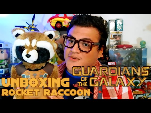 Vídeo relacionado con Mattel Marvel Guardianes de la Galaxia Peluche Rocket, juguete con movimiento y sonidos, regalo +3 anos (HPV36)
