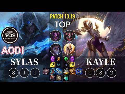 EDG Aodi Sylas vs Kayle Top - KR Patch 10.19