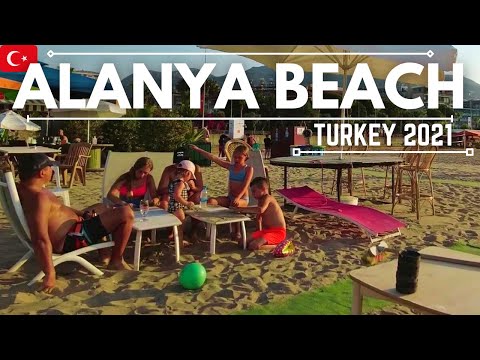 Alanya Beach, Turkey 2021- Walking on Oba Beach & Portakal Beach