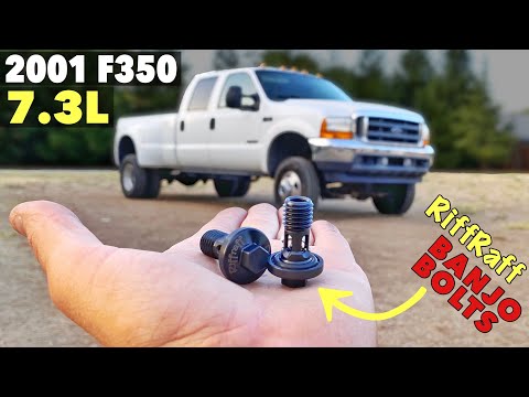 2001 Ford F350 7.3 Powerstroke - RiffRaff Banjo Bolts Install upgrade for better high fuel flow