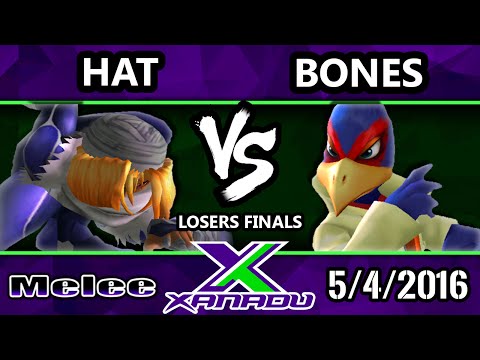 S@X 148 SSBM Losers Finals - Bones (Falco) Vs. Hat (Sheik)