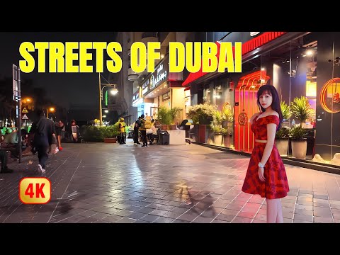 Night Life in the Streets of Deira Dubai 4K Walking Tour