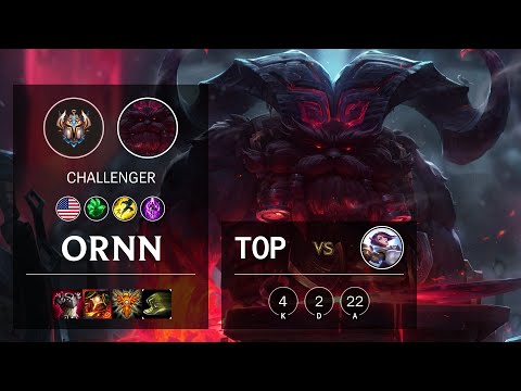 Ornn Top vs Fiora - NA Challenger Patch 10.22