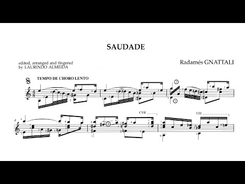 Radamés Gnattali: Saudade (for guitar)