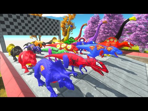 Team Dinosaurs Superheroes Justice League Speed Race Championship Hunting Found Jurassic world ARBS