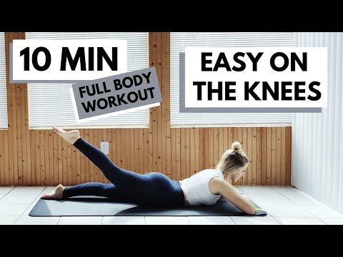 10 MIN Full Body HIIT | Knee Friendly | no equipment + no volume