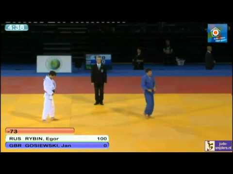 Judo 2013 European Open Men Glasgow: Rybin (RUS) - Gosiewski (GBR) [-73kg] bronze