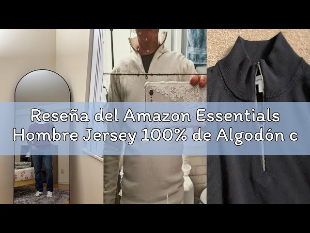 Vídeo relacionado con Amazon Essentials Jersey 100% de Algodón con Cremallera de un Cuarto Hombre, Rojo, S
