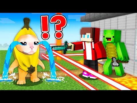JayJay & Mikey - Maizen - BANANA CAT vs. Security House in Minecraft - Maizen JJ and Mikey