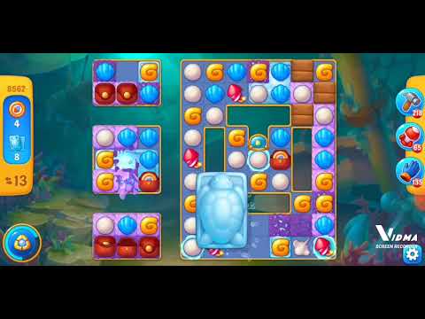 Fishdom. 8562 level no boosters and diamonds. 18 moves