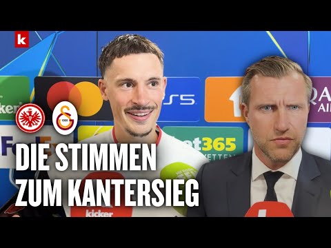 "Über 90 Minuten brutal geil": Koch, Krösche und Knauff zur SGE-Show | Eintracht - Galatasaray 5:1