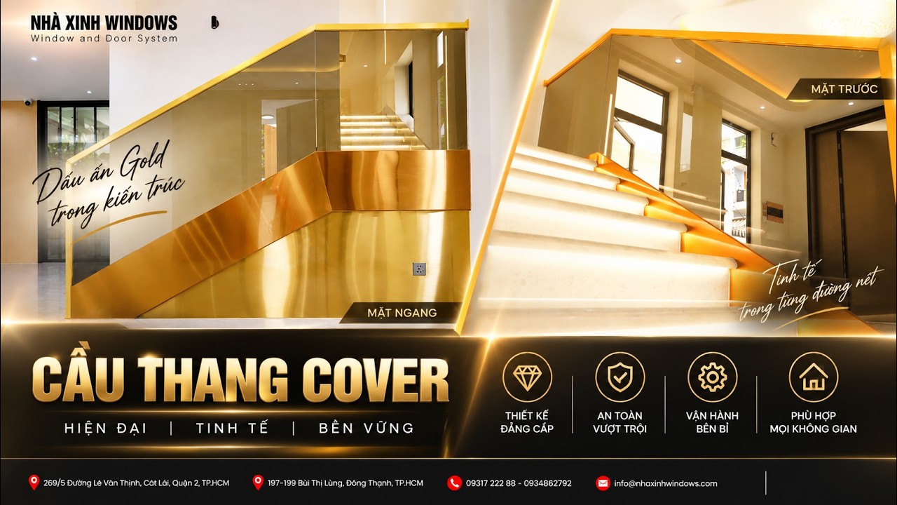 CẦU THANG COVER | Điểm Nhấn Sang Trọng Trong Biệt Thự Hiện Đại | Nhà Xinh Windows