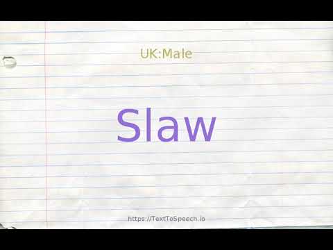 How to pronounce slaw