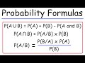 Probability Formulas Symbols Notations Marginal Joint Conditional Probabilities