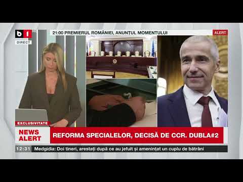 RADU MARINESCU, MINISTRUL JUSTIȚIEI, DESPRE DECIZIA CCR PRIVIND PENSIILE SPECIALE_Știri B1TV_10 dec.
