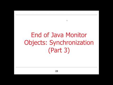 Java Monitor Object: Synchronization (Part 3)