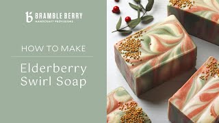 How to Make Elderberry Swirl Soap - Linear Swirl Holiday Soap | Bramble Berry