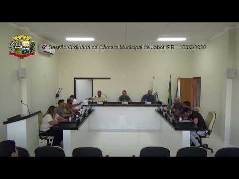 06ª Sessão Ordinária da Câmara Municipal de Jaboti/PR - 16/03/2026