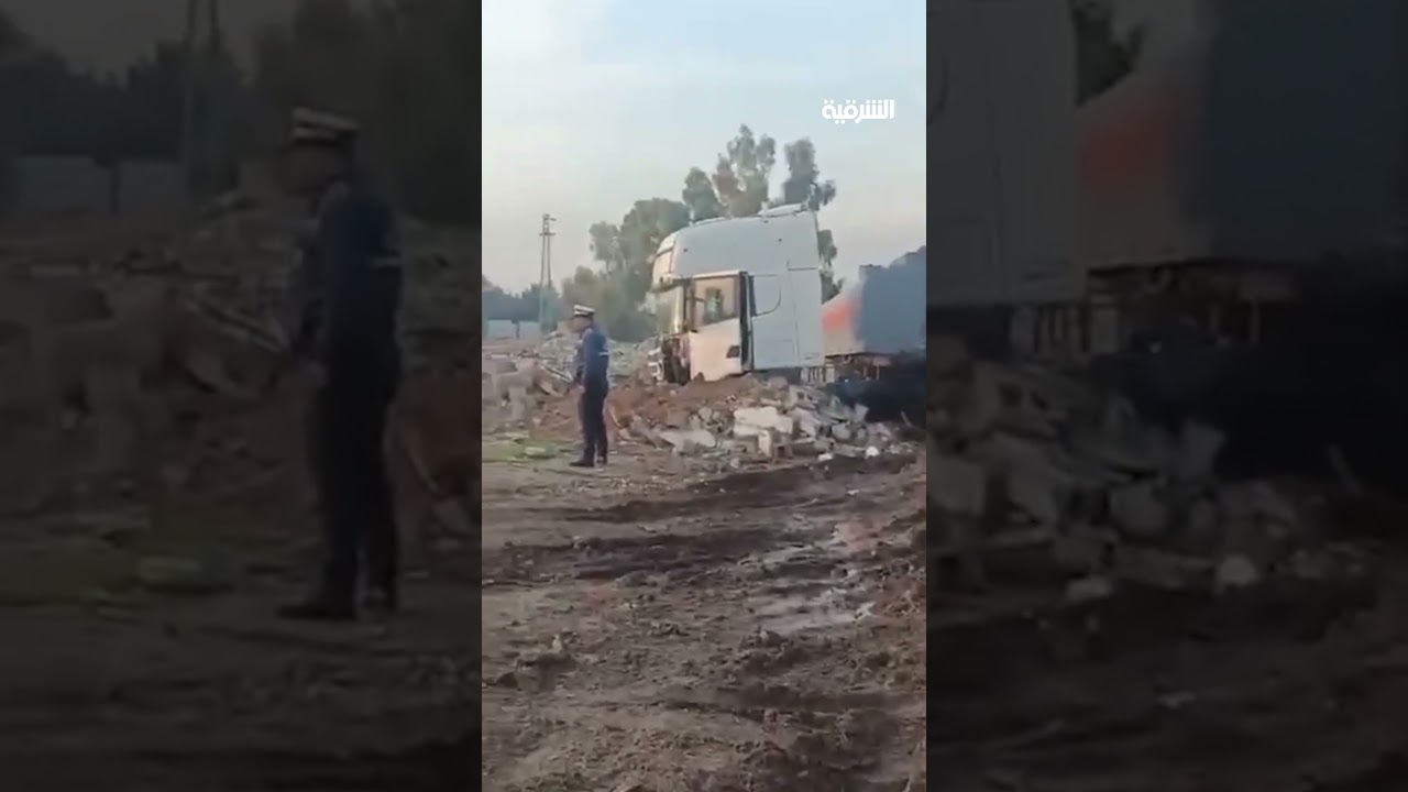فيديو | حادث سير بين شاحنة وسيارة في كركوك
