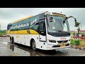 VRL VOLVO B9R CRUSING ON MUMBAI PUNE EXPRESSWAY IN MONSOON VLOG PART 1 CABIN RIDE
