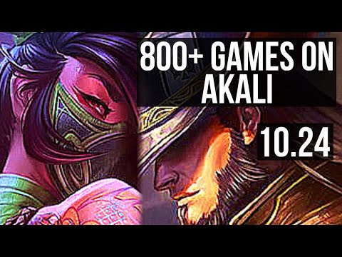 AKALI vs TWISTED FATE (MID) | 6 solo kills, 1.7M mastery, 800+ games, Godlike | NA Diamond | v10.24