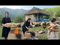 IRAN Village Life Baking Filled Bread And Distributing It Among The Villagers