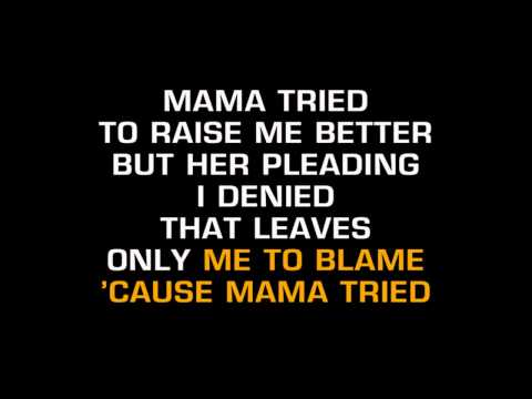 Merle Haggard Mama Tried Karaoke