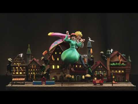 【宮崎駿】OPM-Studio-桌面小場景系列 006 蘇菲與哈爾空中漫步