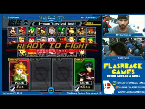 Flashback Games Presents: Tournament 19 - Baka4moe (Peach) Vs. Articanus (Marth) WS