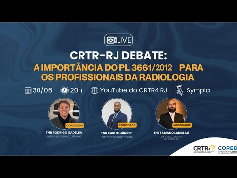 CRTR4RJ Debate  A Importância do PL 3661 2012 para a Categoria.