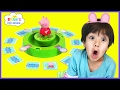 PEPPA PIG TUMBLE SPIN GAME Family Fun Game For Kids Egg Surprise Toys Children Activities Memory