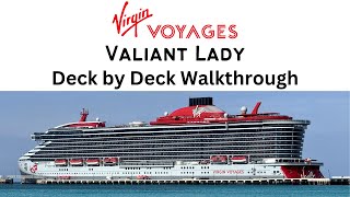 Virgin Voyages Valiant Lady Deck by Deck Walkthrough in 4K