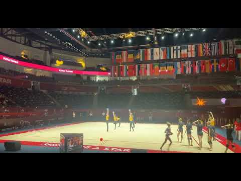 Junior Group Team Ukraine 5 Balls Podium Trainings - European Championships Baku 2023